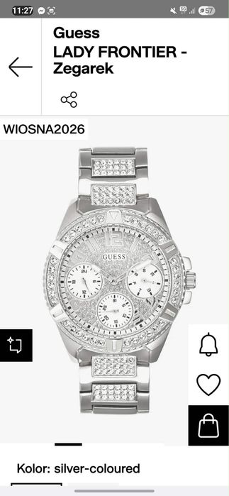 Piekny kobiecy zegarek „Guess Ladies sport”