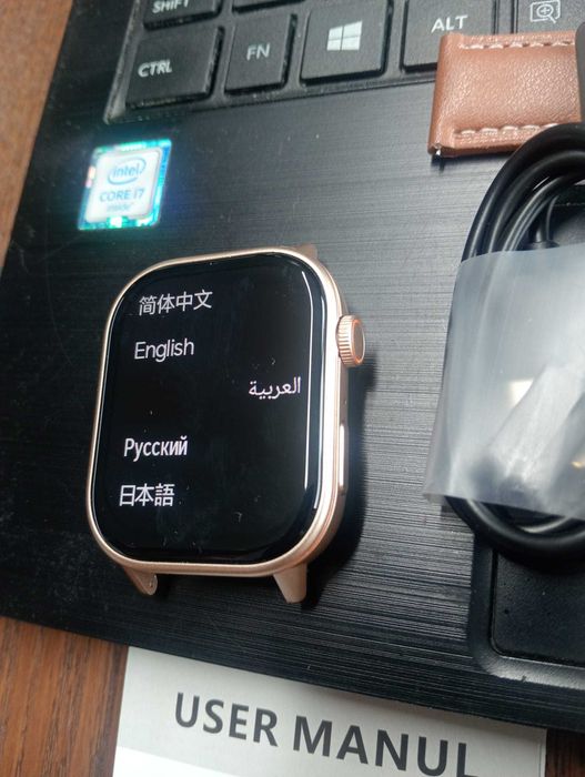 Smartwatch Guhuavmi QX17 – 3 Pulseiras Incluídas (Rosa, Couro e Dourada)