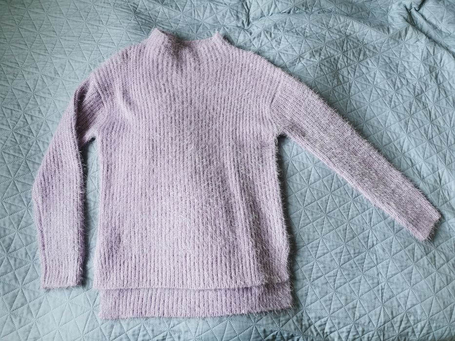 SWETER jasny blady fiolet , rozm. M