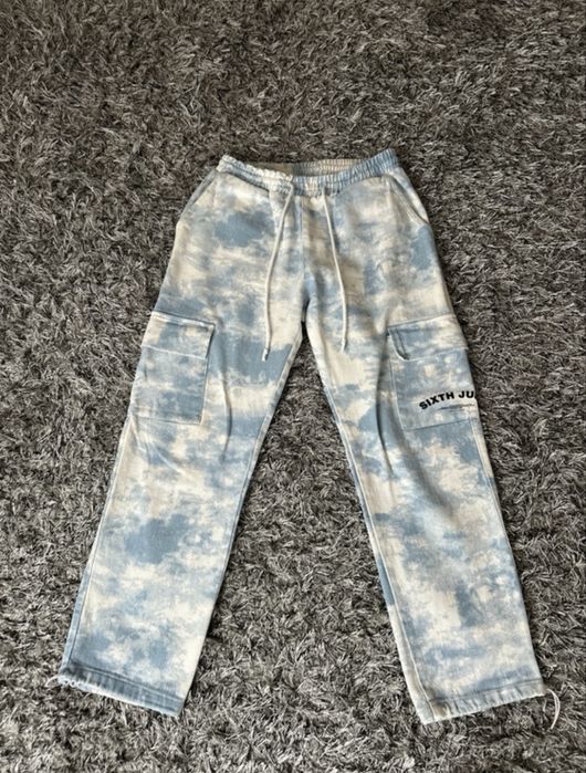 Sixth June SKY STRAIGHT PANTS Bojówki blue