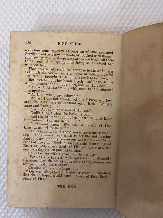 Fire Seeds - Cecil Adair -  1 Edição 1927 Londres - Dedicatória