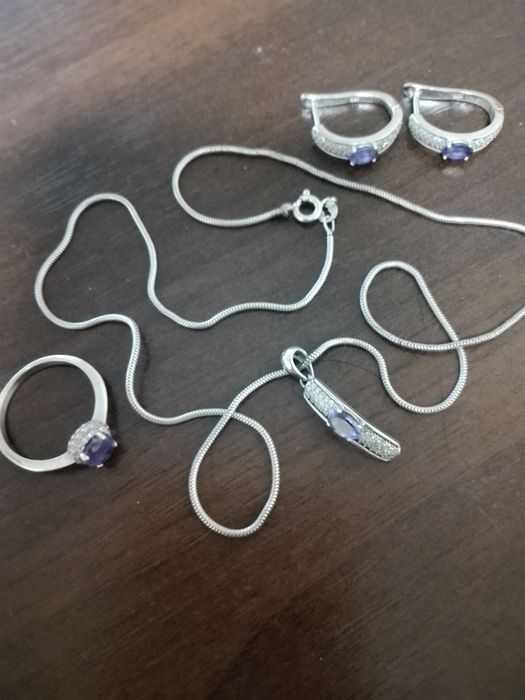 Срібний набір з аметистом. Продам або обміняю