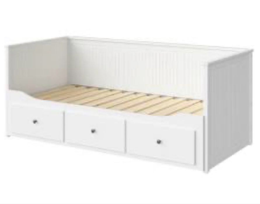 IKEA HEMNES – Cama branca com 3 gavetas | 80x200 cm