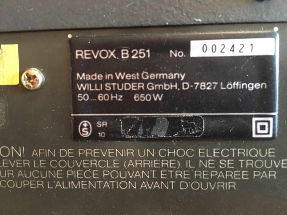 Усилитель REVOX B 251