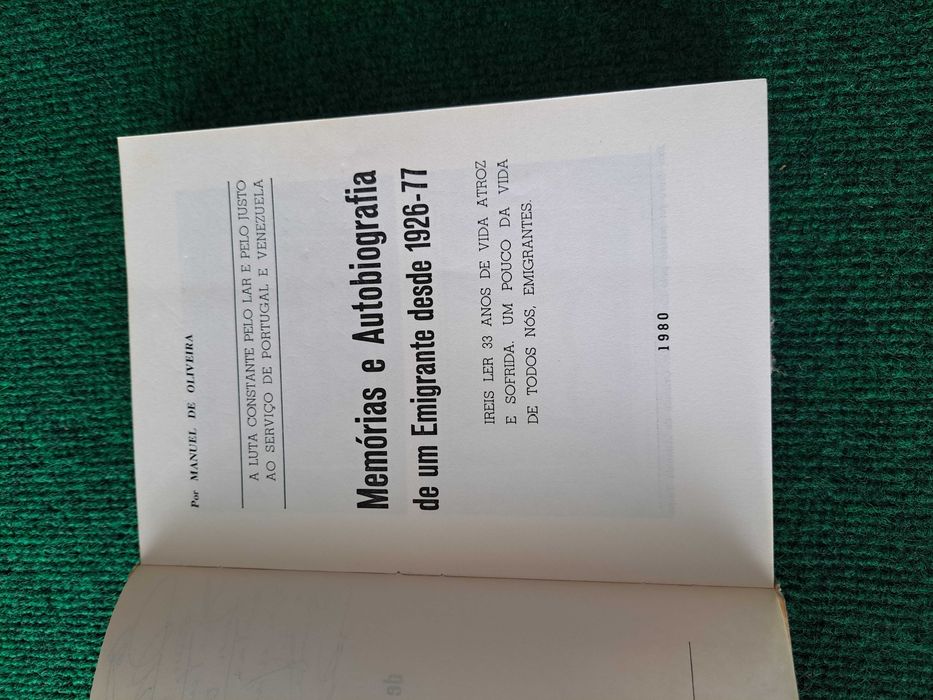 Memórias e Autobiografia de um Emigrante desde 1926-77