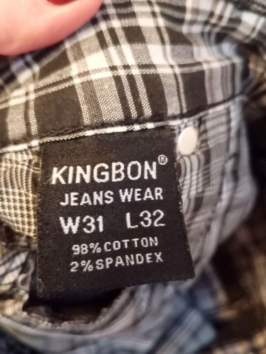 Spodnie Męskie Jeansy  czarne Kingbon rozmiar L