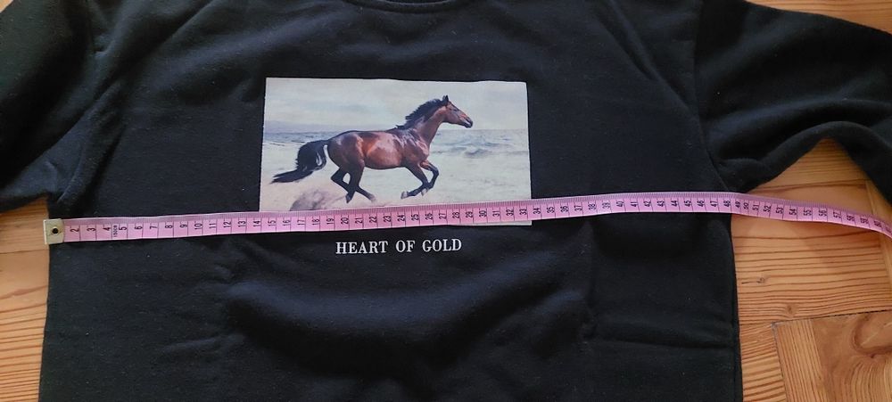 Czarna bluza z koniem Reserved r.158