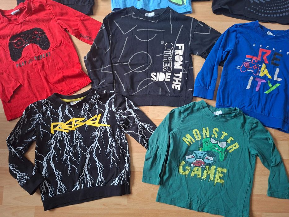 Bluzka chłopięca długi rękaw Coccodrillo r. 110 (8 sztuk)