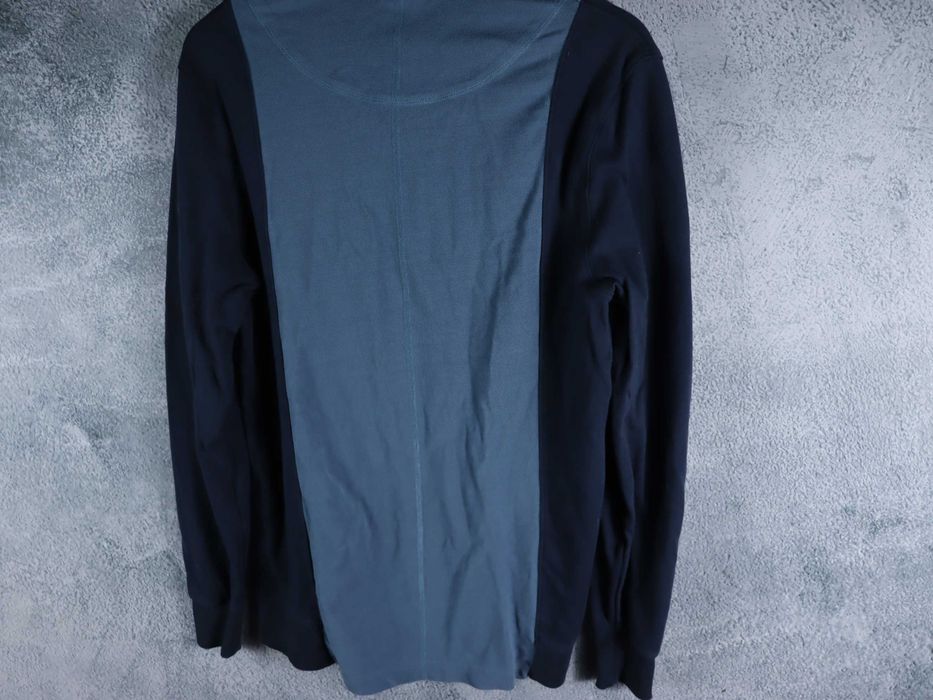 Lacoste live męska lekka bluza z kołnierzykiem polo koszulka navy S M