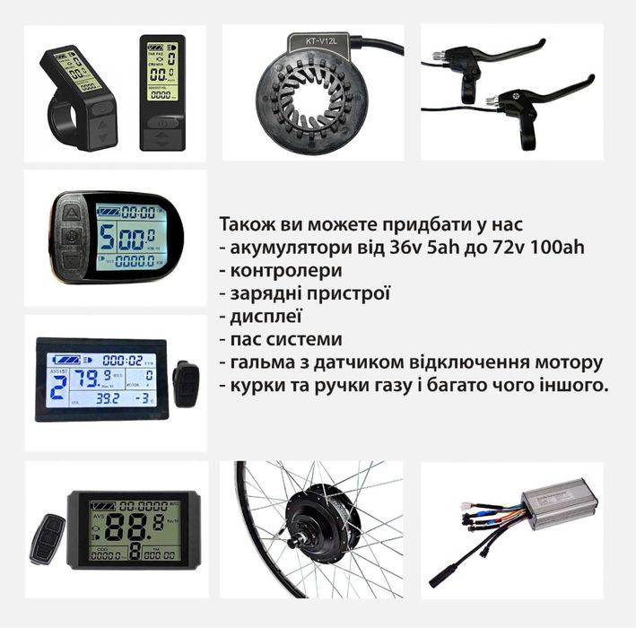 ПОВНИЙ Електронабір для велосипеда, електровелосипед, электровелосипед