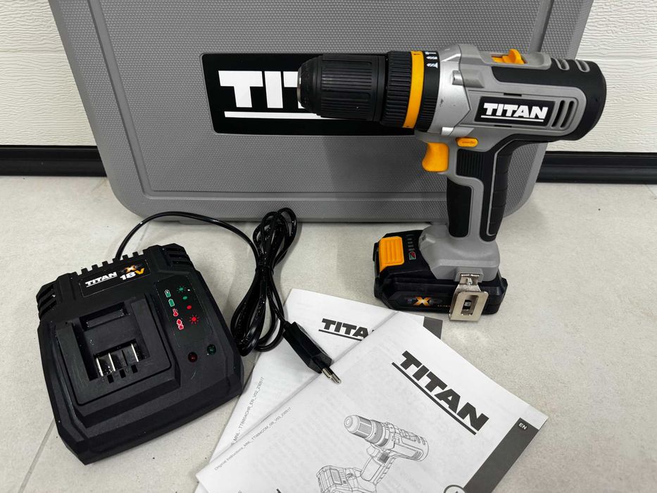 Wkrętarka Titan 18V 2Ah akumulator z udarem udarowa