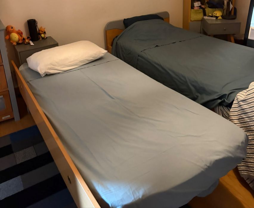 Cama dupla solteiro