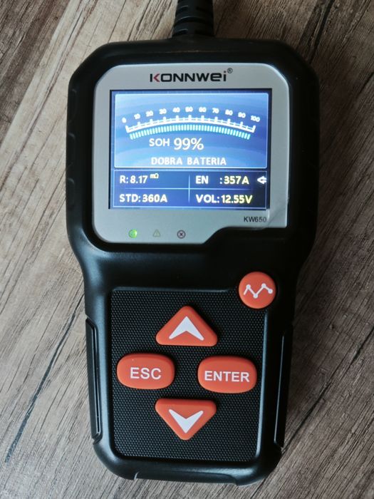 Tester akumulatorów 6V 12V Konnwei KW650 jak nowy