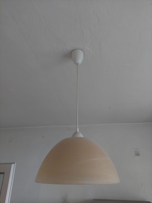 Żyrandol szklany, porzadny, PRL