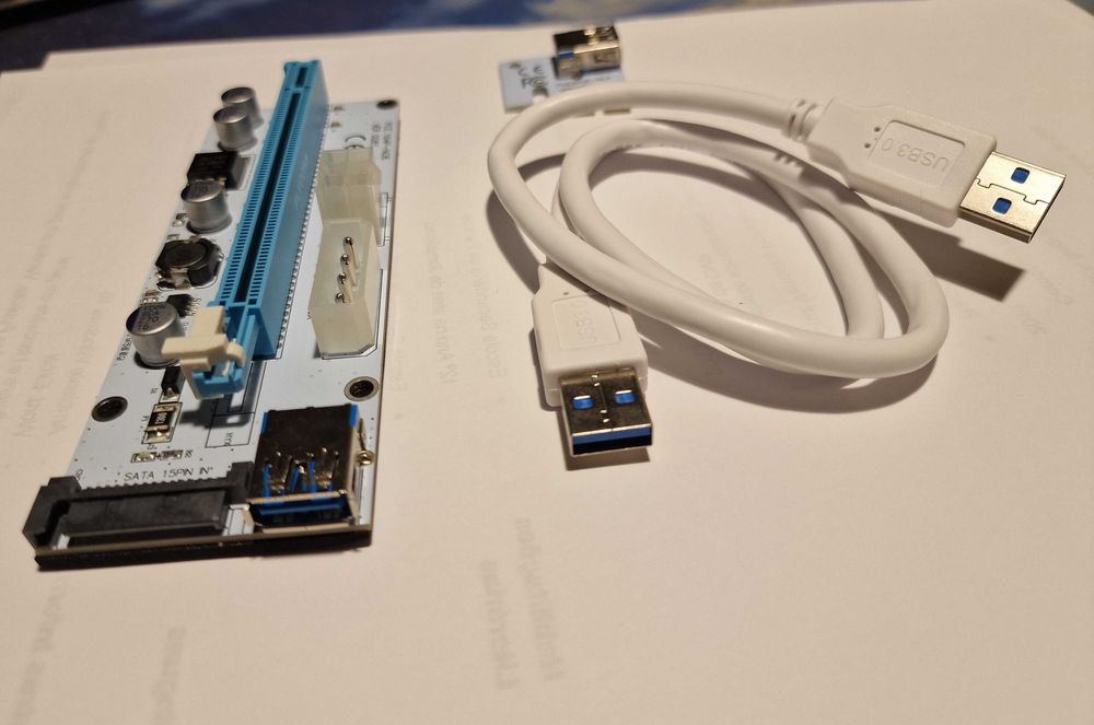 2 Unidades Riser PCI-E 1x to 16x GPU Mineração