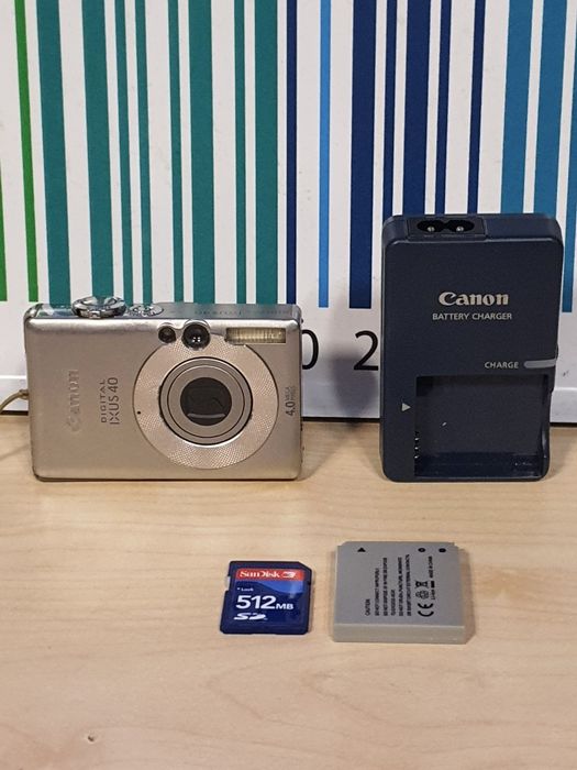 Aparat cyfrowy CANON IXUS 40 japan z kartą i ładowarką sprawny