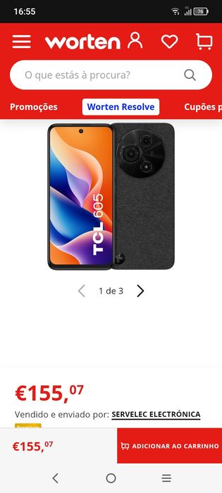 Tcl 605 novo com 1 semana/factura e garantia 3 anos/12gb ram