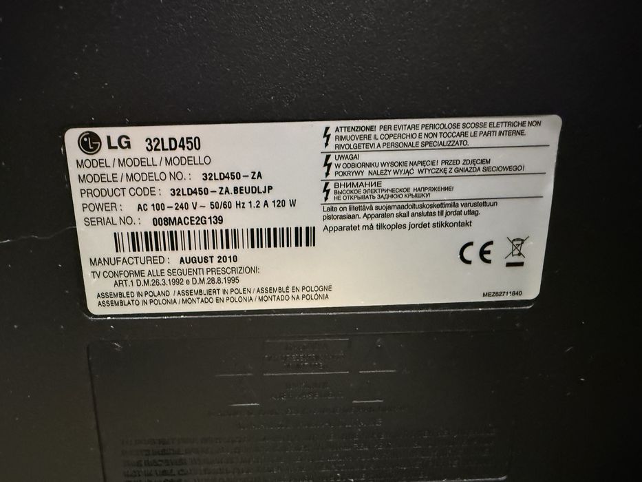 TV LG 32LD450 + dekoder