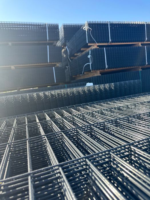 Ogrodzenie panelowe 3D KOMPLET słupki panele podmurówki obejmy BRAMY