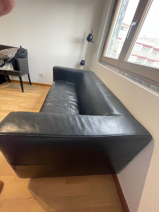 Sofá de pele genuína Ikea tipo Klippan