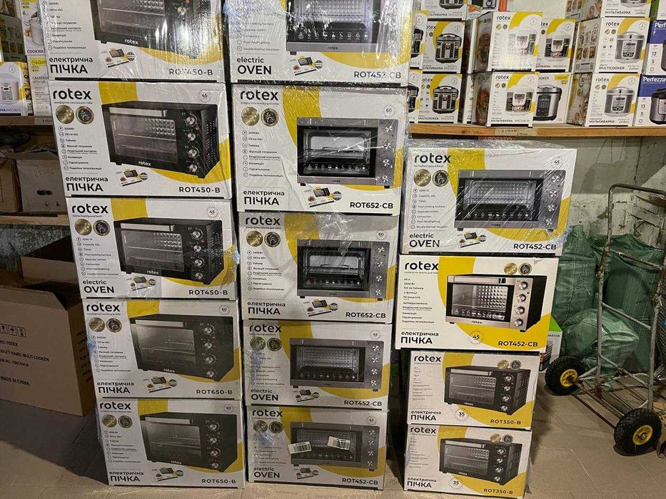 Електрична піч від 35 до 80л(конвекція/гриль) Rotex напряму від складу