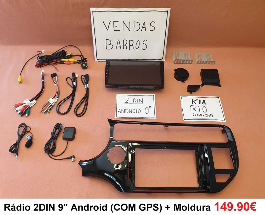 (NOVO) Rádio 2DIN 9" • Kia RIO • (De 2005 a 2017) • Android [4+64GB]