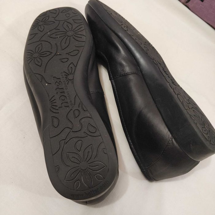 Туфли балетки кожаные Hotter на стопу 25-25,5 см (37)