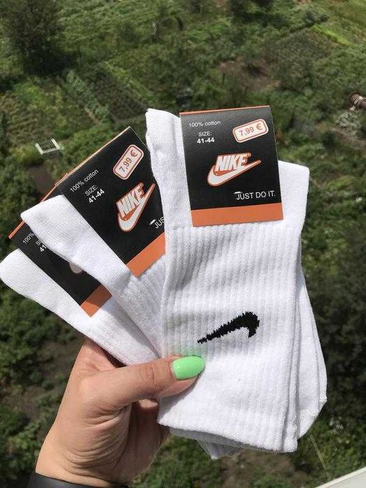 12 пар - 220грн! Носки высокие Nike мужские 100% хлопок шкарпетки найк
