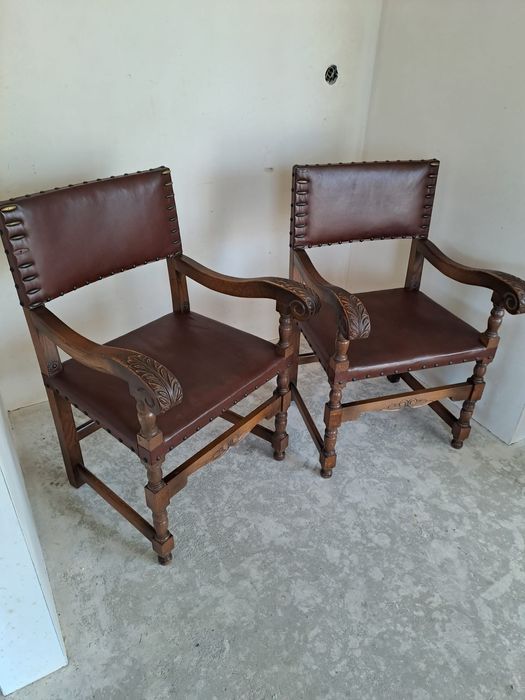 Krzesła drewniane fotele tron