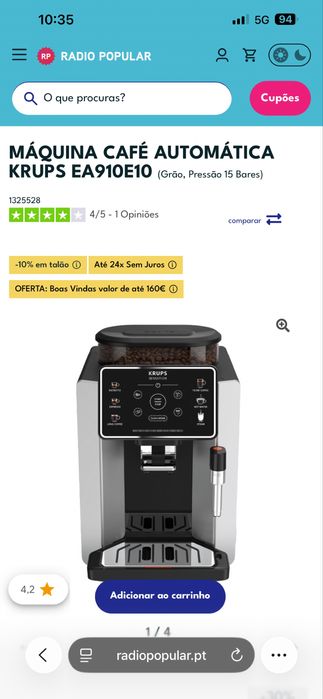 Maquina Café Automatica Krups Nova