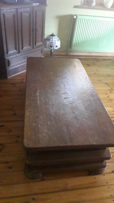 Ława dębowa z szufladami przelotowymi. 140x70x74