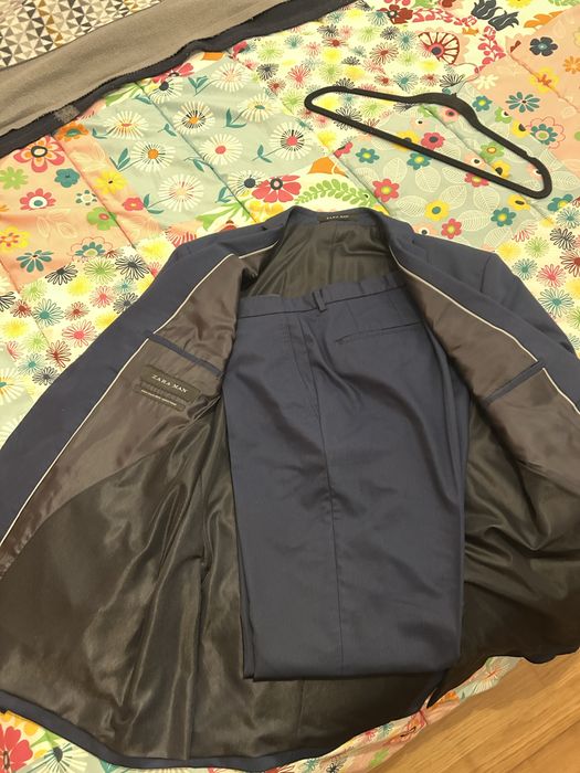 Fato Completo Azul Escuro Zara Man – Casaco 54 / Calças 44