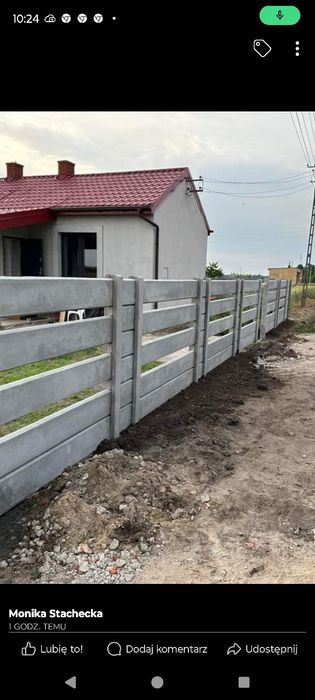 Montaż ,malowanie  ogrodzeń betonowych