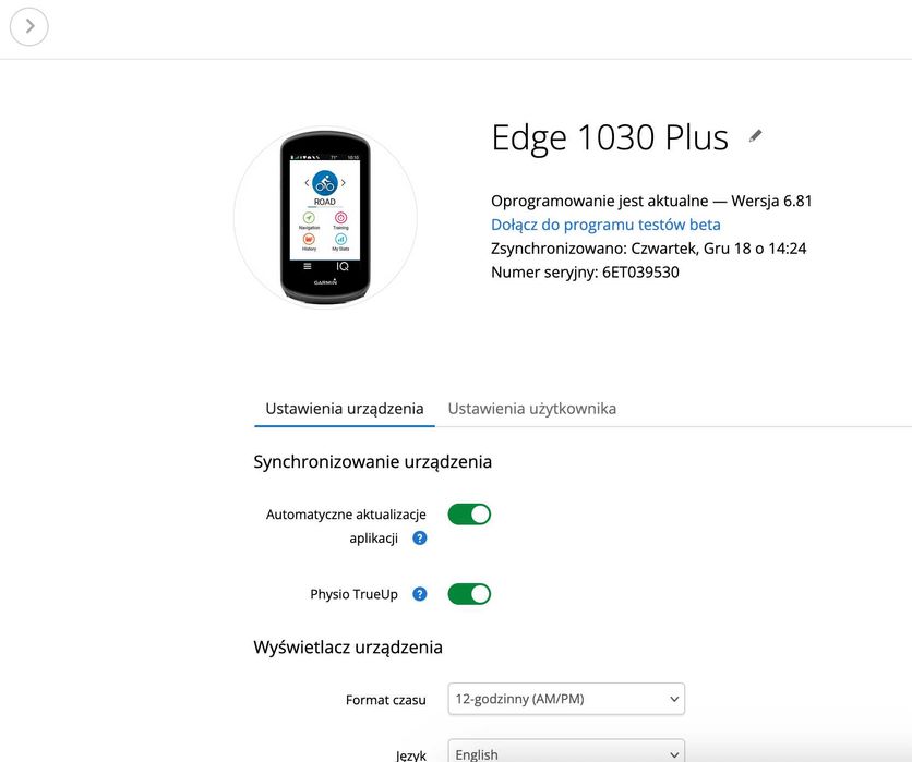 garmin edge 1030 plus używany stan dbd