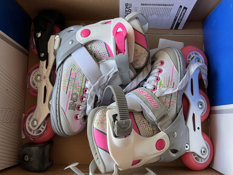 Розсувні дитячі ролікові ковзани POWERSLIDE ONE JOKER GREY-PINK