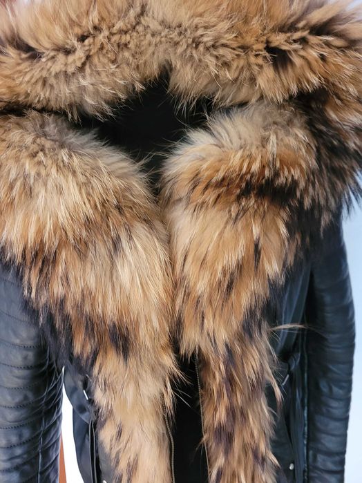 Kurtka z futrem naturalnym