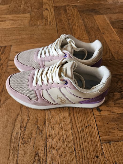 Sneakersy U.S. Polo Assn. | R. 37 | Fioletowe / Różowe / Beżowe