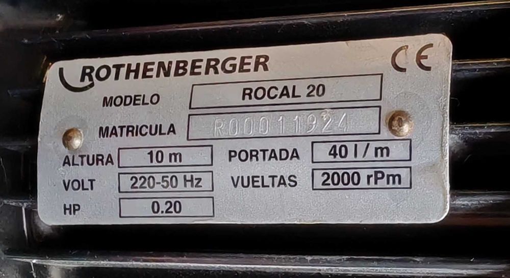 Rothenberger  ROCAL 20 – pompa płucząca nie Fernox,  Sentinel, Kamco, Rems
