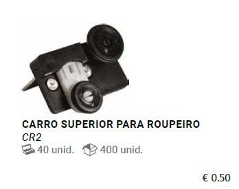 Roda / carro para porta correr roupeiro