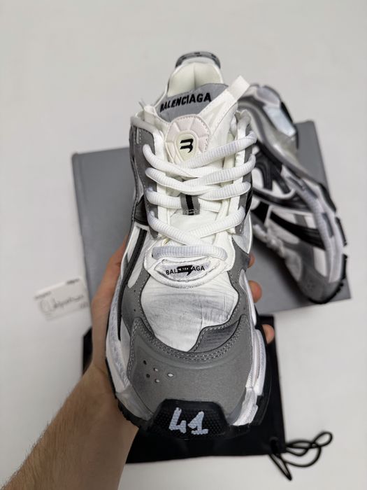 кроссовки кросівки Balenciaga Runners white grey  41 42