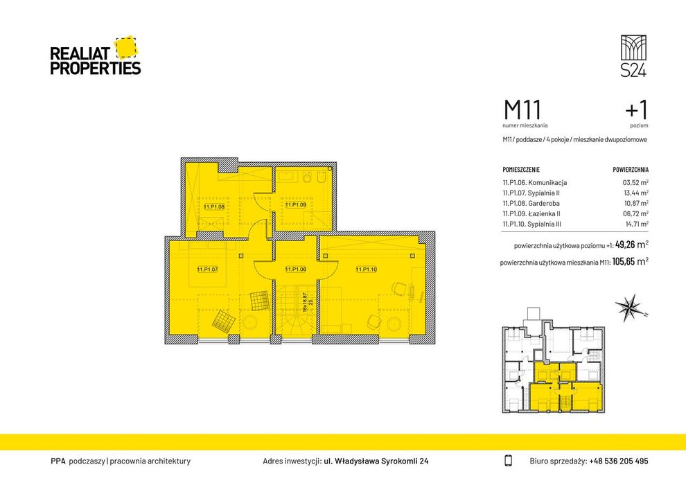 106 m2 - SALWATOR - dwupoziomowe - stan deweloperski - winda - MPEC