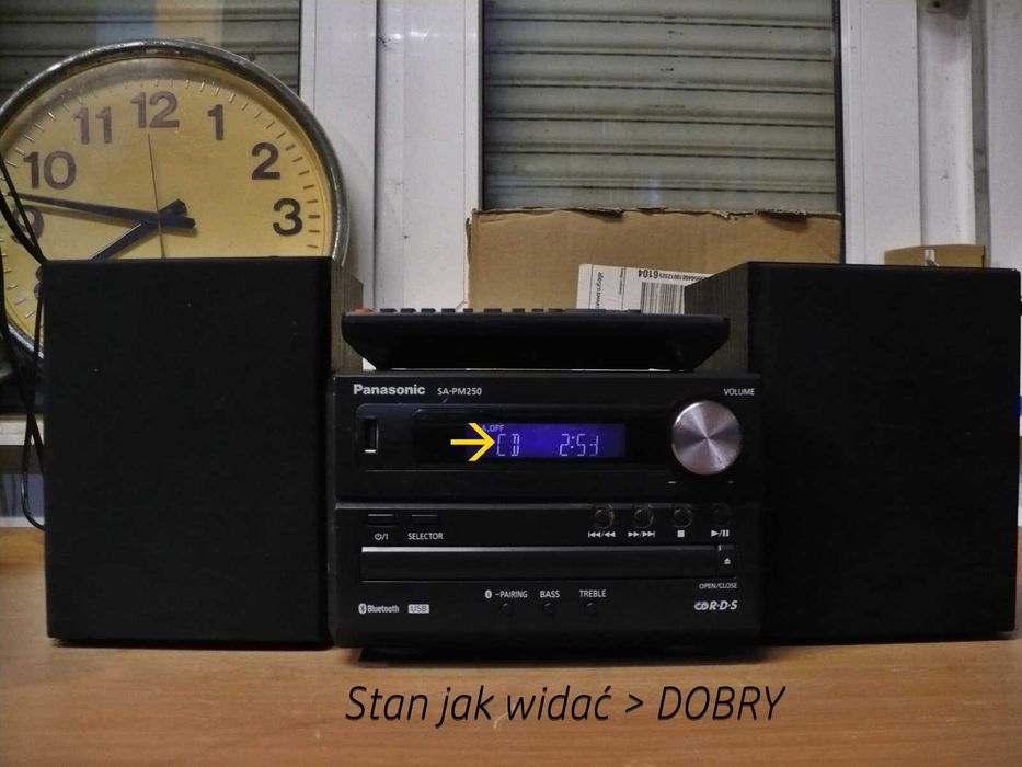 Panasonic SA-PM250 Mikro-system CD 20W, Bluetooth, USB, FM, bogaty bas
