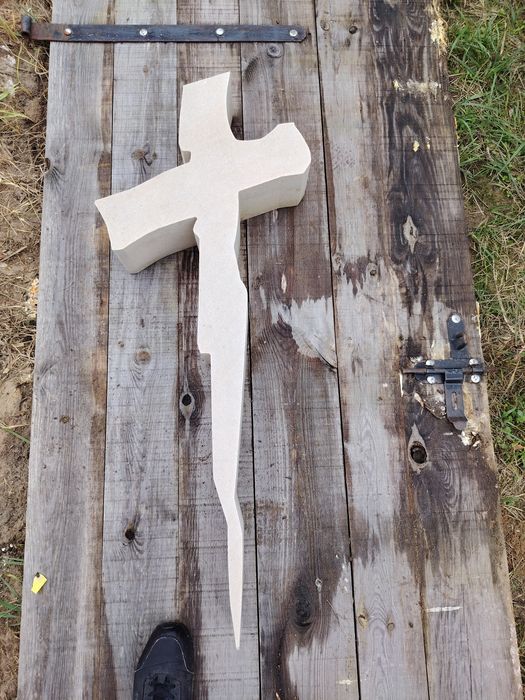 Krzyż z piaskowca granitu solidny nowy