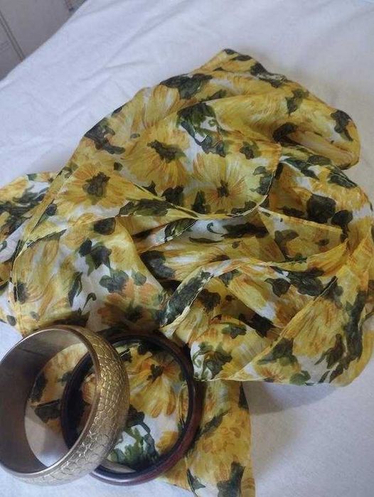 L.k.bennett silk шелковый шарф шарфик шейный платок 100% шелк бохо coachelа must have