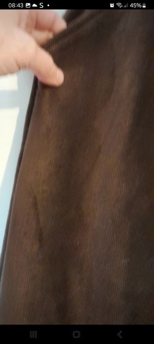 Calças de bombazine polares com bolsos e elastico na cintura