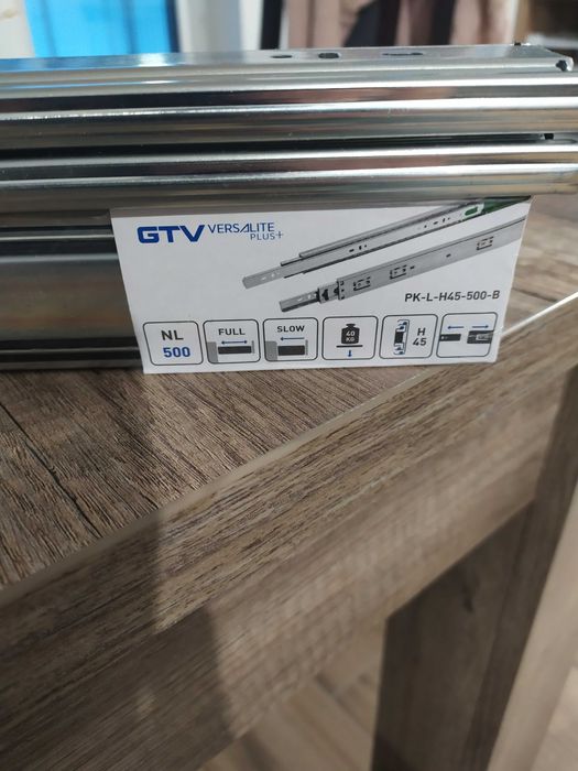 Prowadnice Gtv versalite plus 500mm 40kg cichy domyk