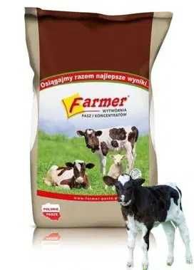 Pełnoporcjowa karma/paszaCJ dla cieląt, granulat bez GMO Farmer 25kgB