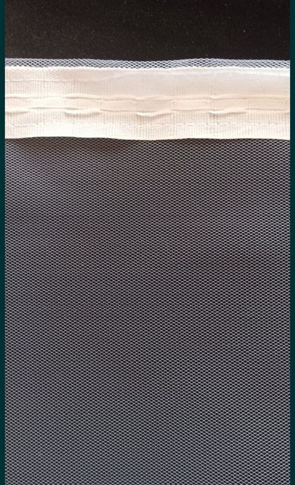 Нова, готова тюль мікросітка на метраж,   біла,  на шторній стрічці