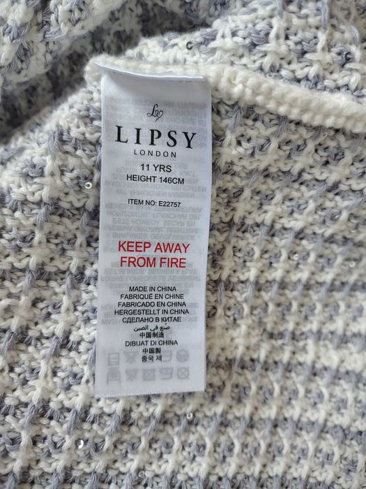Вязанное платье на девочку подростка 11 лет, 146 см. lipsy