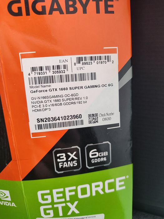 Gigabyte GeForce GTX 1660 Super GAMING OC 6G